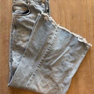 Pilcro Frayed Hem Gray Women Jeans